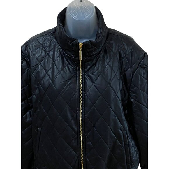NWT Marc New York Black Quilted Jacket Size M Drawstring Waistline - Picture 8 of 8